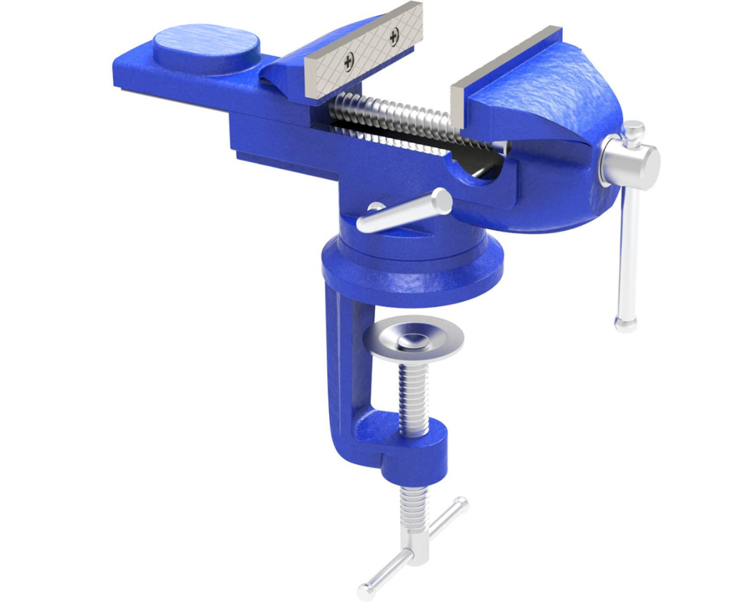 Cast iron vice with anvil