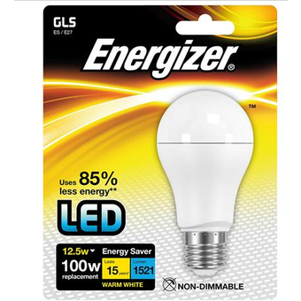 Energizer 12.5W LED Opal GLS Screw Cap E27/ ES Light Bulb