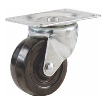 Select Swivel Castors Rubber Wheel 75mm