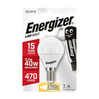 Energizer 5.2W LED Opal Golf E14 Light Bulb