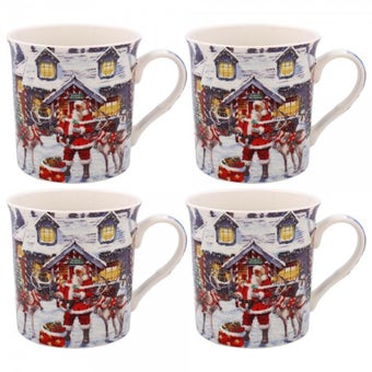 Christmas Santa Range Mug Set of 4