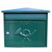 Shannon Fir Green Cast Aluminium Wall Mounted Postbox with Secure Key Lock and Weatherproof Finish
