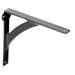 Shelf Bracket For Wood 200mm x 205mm x 20mm - Matt Black
