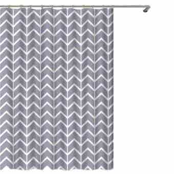Blue Canyon Chevron Grey Shower Curtain - 180 x 180cm