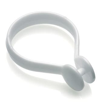 Croydex Shower curtain button rings - white