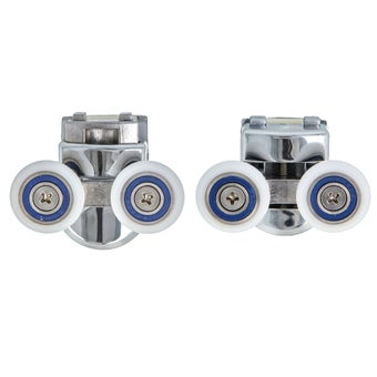 Shower Door Roller Set 23mm nylon wheels for 6 mm thick screens