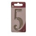 Silver Effect Numeral 5 - 75mm