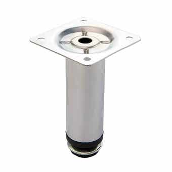 Chrome Plated Rounded Sofa Leg - 30 X 15Cm