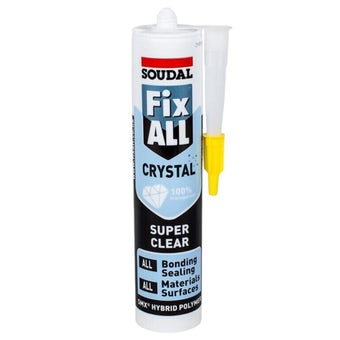 Soudal Fix All Crystal Clear Strong Polymer Sealant and Adhesive Glue 290ml