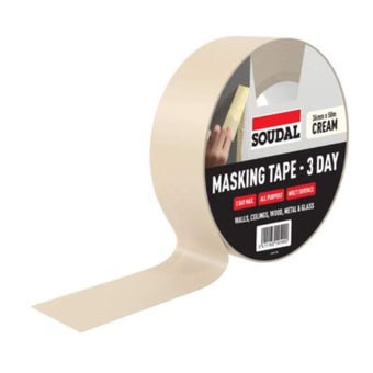 Soudal Masking Tape 3 Day Cream - 36mm x 50m