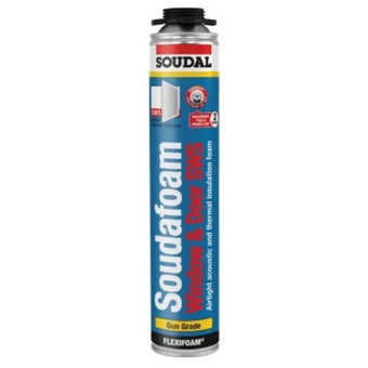 Soudal Soudafoam Window & Door SWS Airtight Acoustic Gun Grade Expanding Foam 750ml