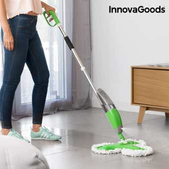 Triple Dust-Mop with Spray