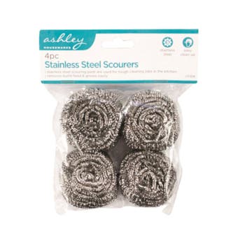 Stainless Steel Scourers - 4 pack