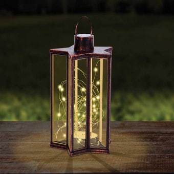 StarLight Lantern Copper | Firefly Effect LED Tabletop & Hanging Lantern