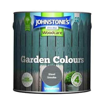 Johnstones Woodcare Garden Colours Paint - Steel Smoke 2.5L