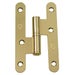 Steel Right Hinge Brass Finish, Round Corners with Flat Head & Washer