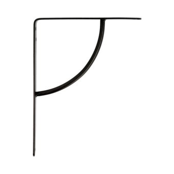 Steel Shelf bracket 200x150mm - Black
