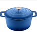Steelex Blue Round Cast Iron Casserole 20cm - 2.7L