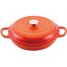 Steelex Bistro 28cm Orange Cast Iron Sauté Pan – 2.73L Shallow Casserole Dish with Self-Basting Lid