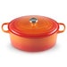 Steelex Orange Oval Cast Iron Casserole 30cm