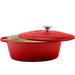 Steelex Red Oval Cast Iron Casserole 30cm