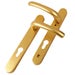 Stockholm 92mm Gold Lever Door Handle Set with Spindle and Fixings