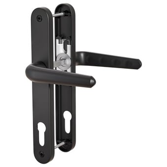 Stockholm Black Lever Door Handle 92mm with Spindle and Fixings