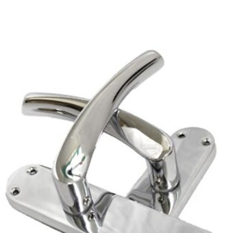 Stockholm Chrome Finish Lever Handle 92mm – Elegant Door Handle Pair with Spindle and Fixings