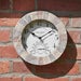 Stonegate Outdoor Wall Clock with Thermometer and Quartz Movement for Garden and Home Use 10 Inch