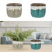 Stoneware Plant Pots - 2 Set