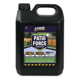 Storm Pro 5 Patio Force Concentrate – Biodegradable Algae, Mould and Lichen Remover for Patios, Driveways, Roof Tiles and Hard Surfaces