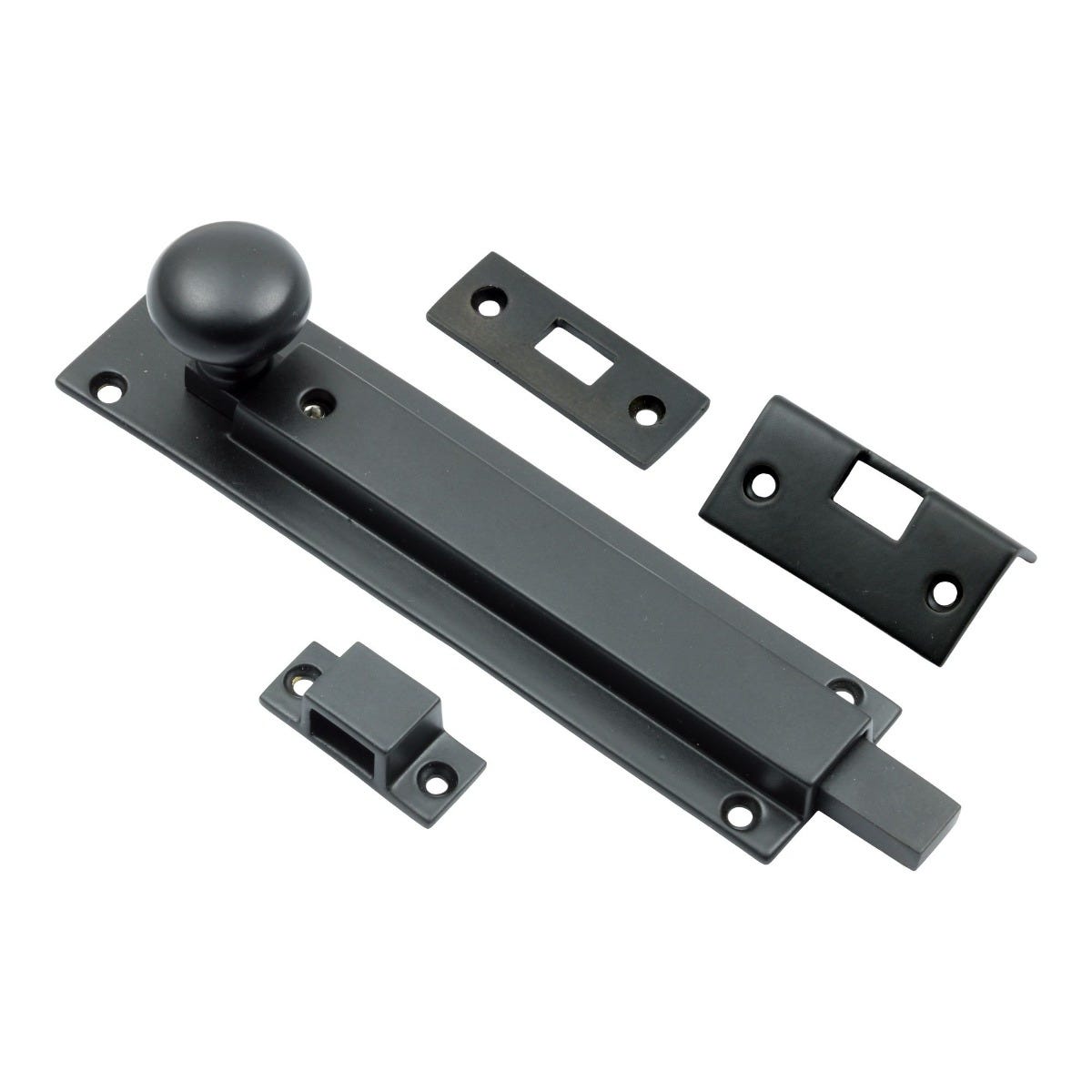 Straight Locking Bolt 152mm x 36mm - Matt Black