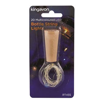 20 LED Multicoloured Bottle Cork String Light