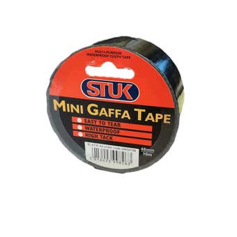Stuk Mini Black Gaffa Tape - 48mm x 10m