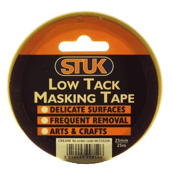 Stuk Low Tack Masking Tape 25mm X 25m