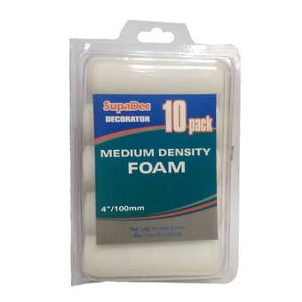 SupaDec Mini Foam Paint Roller Refill - Medium Density - 4" Pack of 10