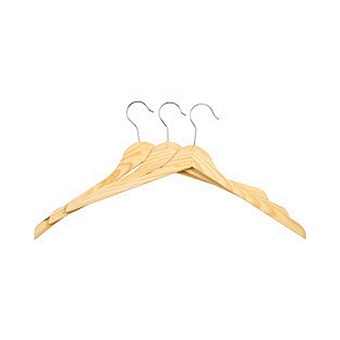 SupaHome Wooden Clothes Hangers - Pack of 3