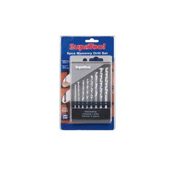SupaTool Masonry Drill Bit Set - 8 Piece