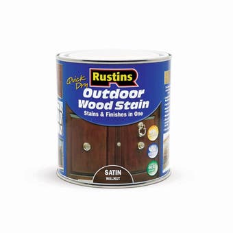 Rustins Quick Dry Outdoor Wood Stain - Satin Walnut