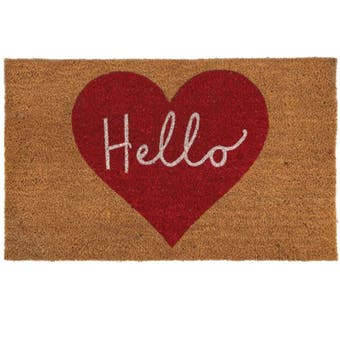 My Mat Coir Hello Heart 45cm x 75cm