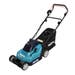 Makita Twin 18V Brushless Lawnmower 43Cm With 2X 5.0Ah Batteries And Dc18Sh Twin Port Charger