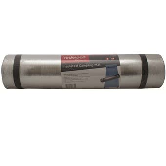 Redwood Insulated Camping Mat with Thermal Foil Backing – Lightweight Roll-Up Outdoor Sleeping Mat 180 x 50 cm