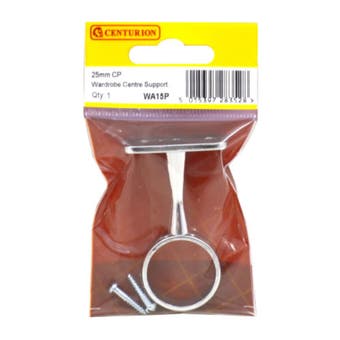 Chrome Plated Wardrobe Centre Supports 25mm (1")