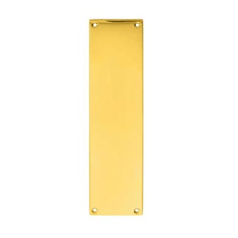Polished Brass Victorian Finger Plate 305 x 70mm