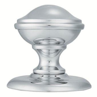 Polished Chrome Victorian Round Centre Door Knob