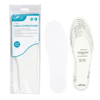 Ashley Cotton Comfort Insoles - 2 Pairs