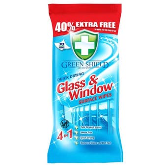 Green Shield Glass & Window Wipes - Pack of 70