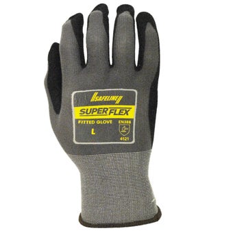 Safeline Superflex Gloves Size 10 (XL) – Nitrile Coated Work Gloves for Grip & Comfort
