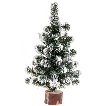 Table flocked Christmas Tree 25cm