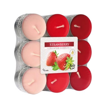 Tealight Strawberry Scent - Pack of 18